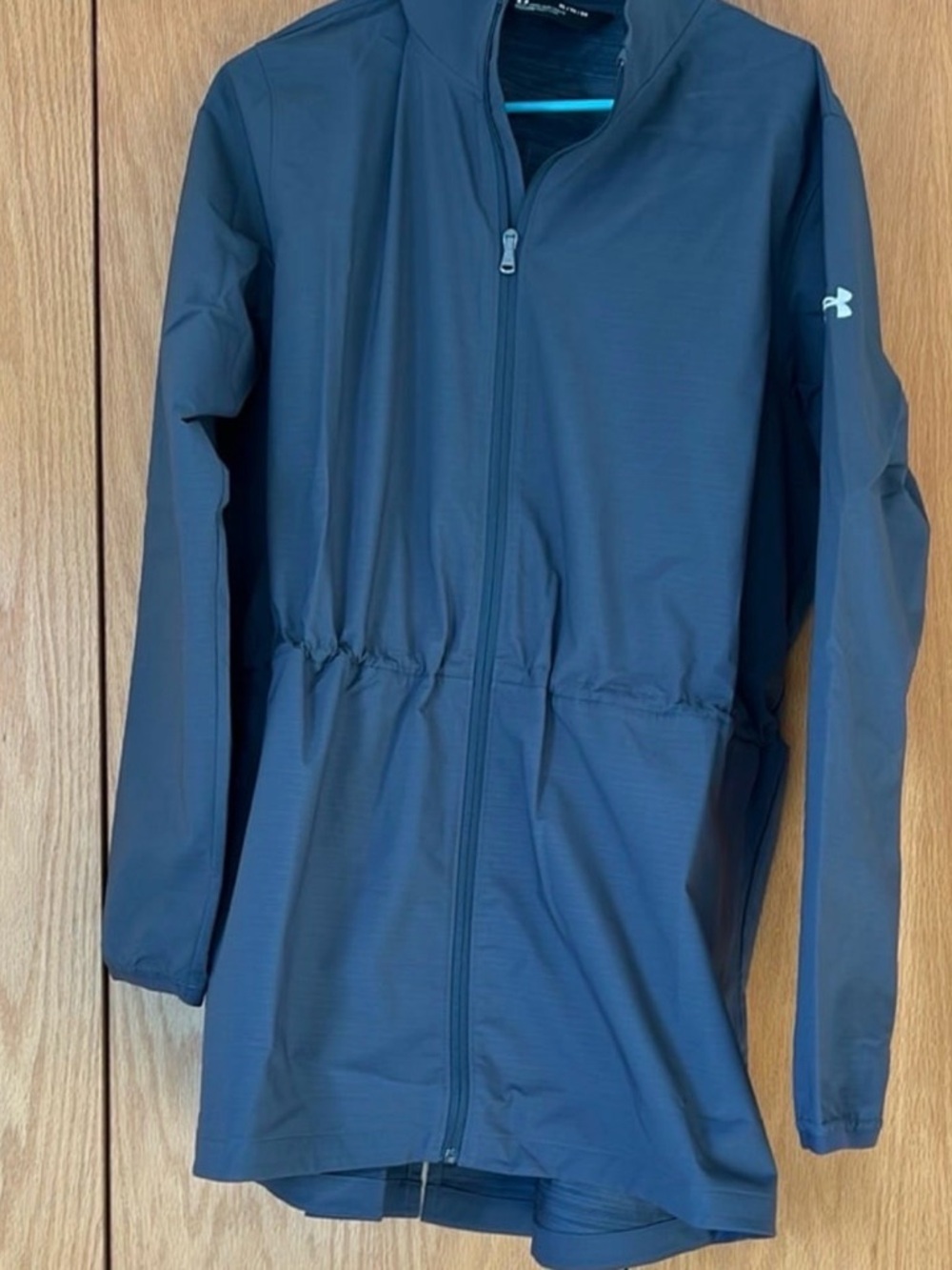 Under Armour Navy Blue Hooded Zip Athletic Jacket